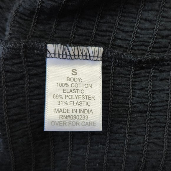 NWOT Pacsun Me to We Black Smocked Off The Shoulder Crop Top sz S - Picture 6 of 7